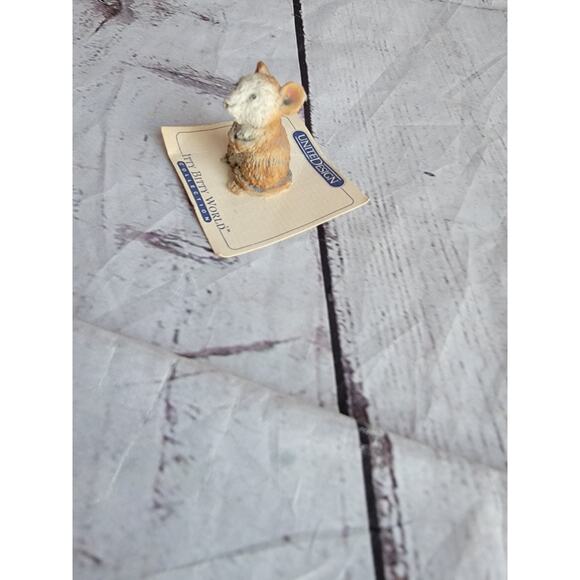 Itty Bitty World United Designs Mouse Mini Figurines On Paper VTG 1986 - Picture 5 of 7